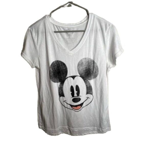 DISNEY  "Mickey"  Women Ss Tee Large White - Picture 1 of 1